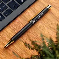 Pen with golden touch