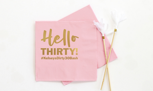 Personalized Napkins for birthday parties