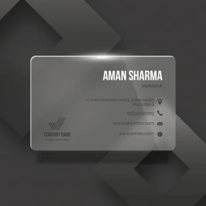 Transperant Visiting Card