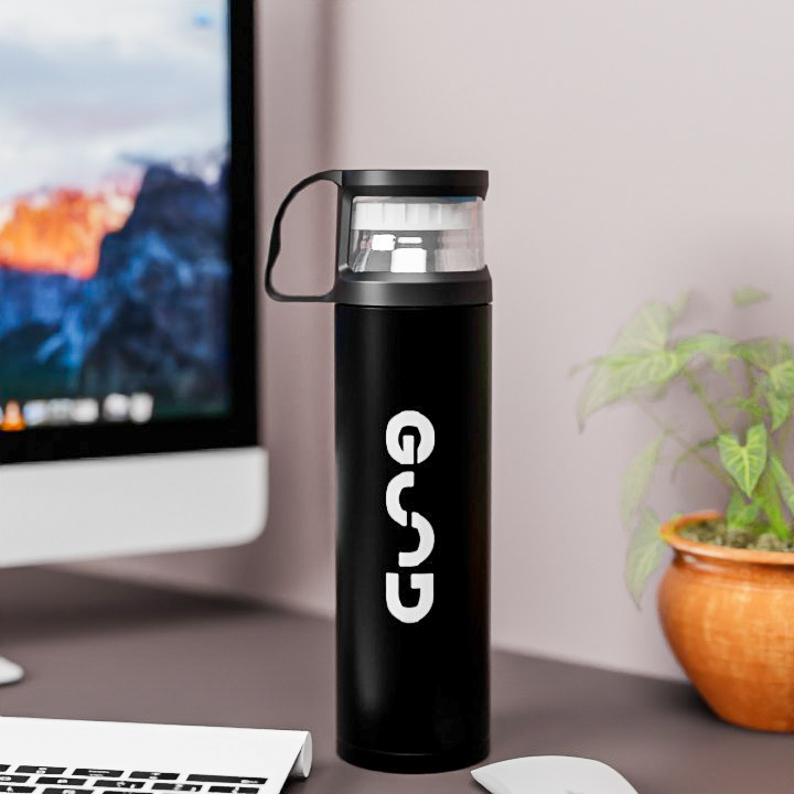 cup based lid water bottle