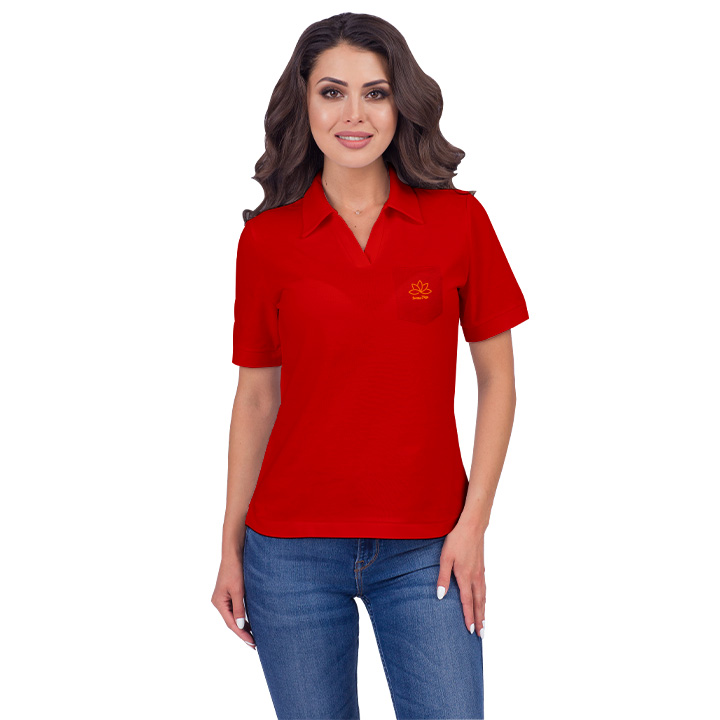 Red polo t-shirt