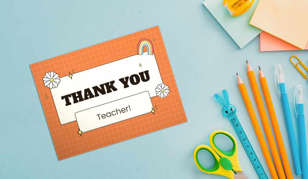 Thank You Cards as Decoration for Teachers Day 