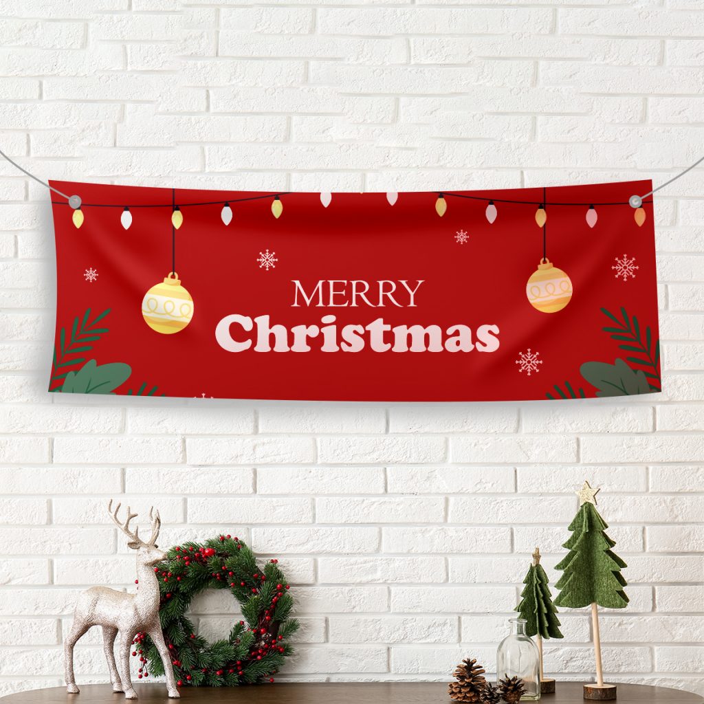 custom banner for christmas