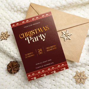 custom invitation card for christmas