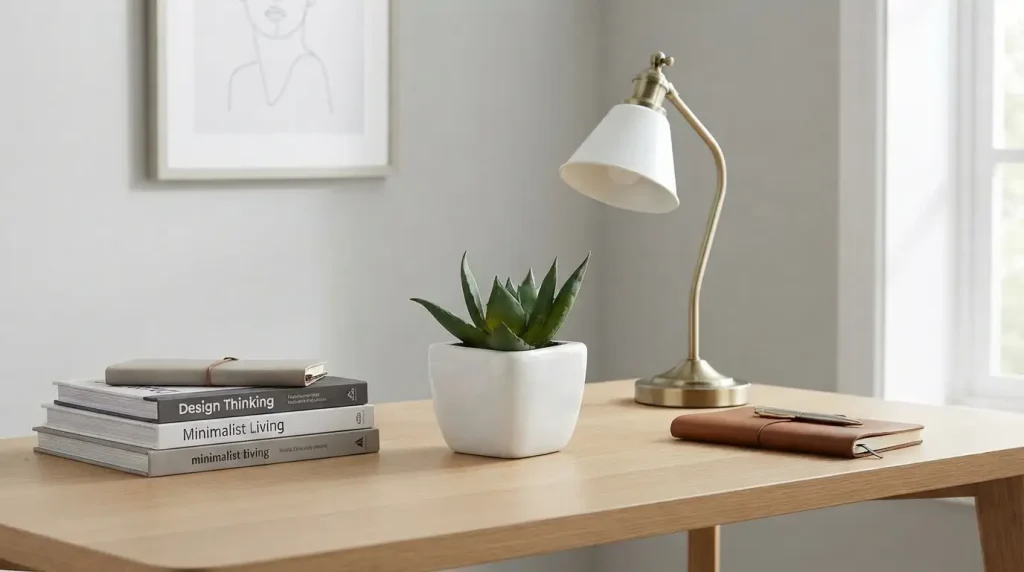 Small Plant And Lamp