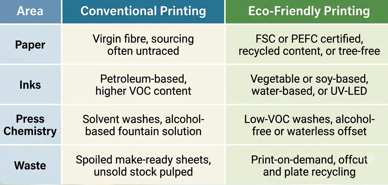 Conventional vs. Eco Friendly Printing