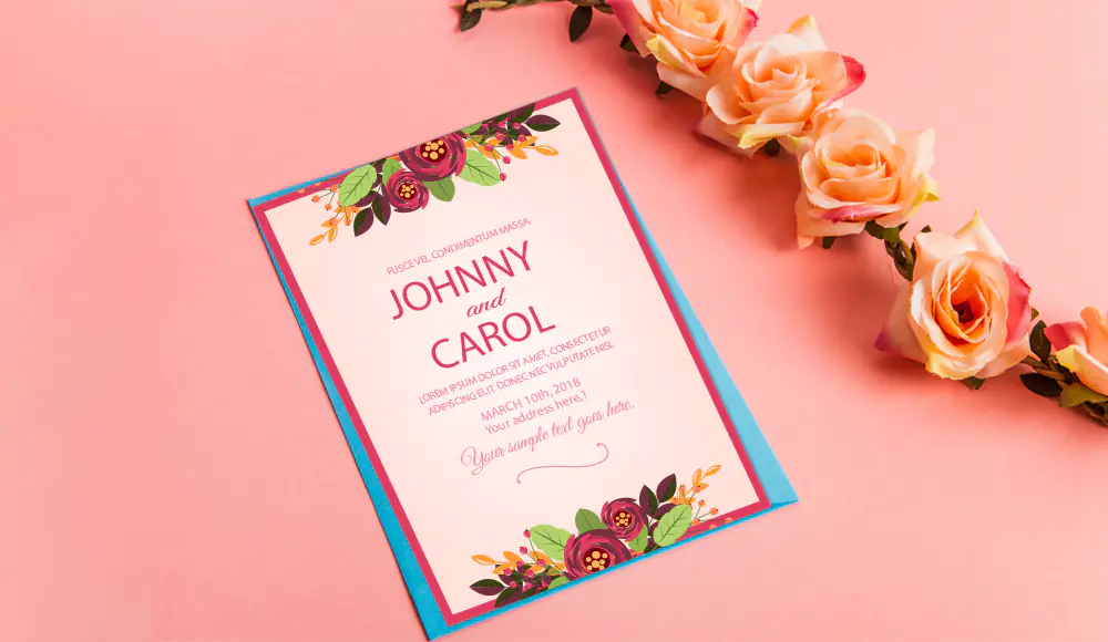 weddign greeting card design