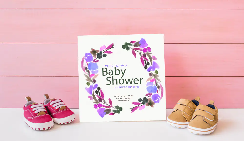 baby shower greeting card design