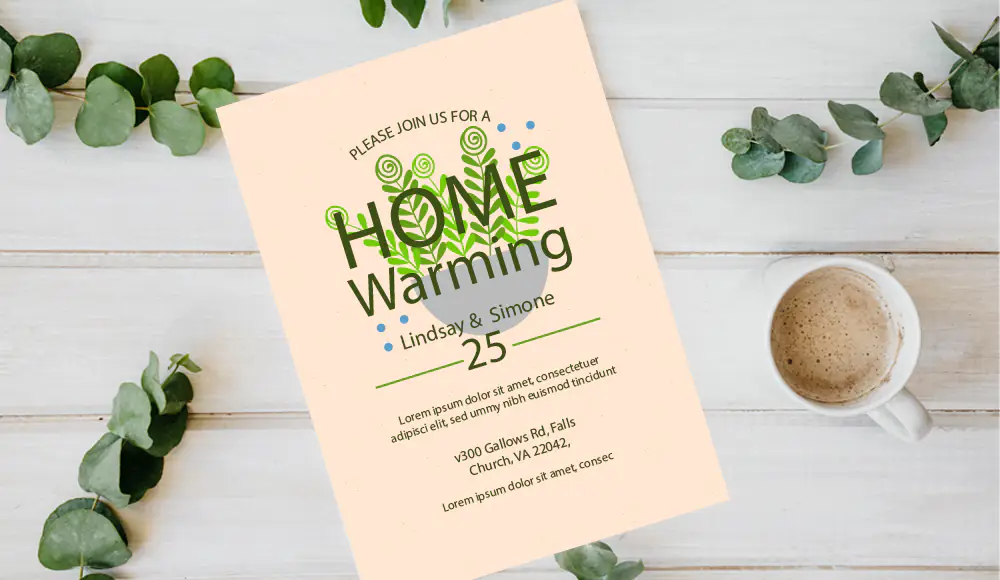 housewarming greeting card design