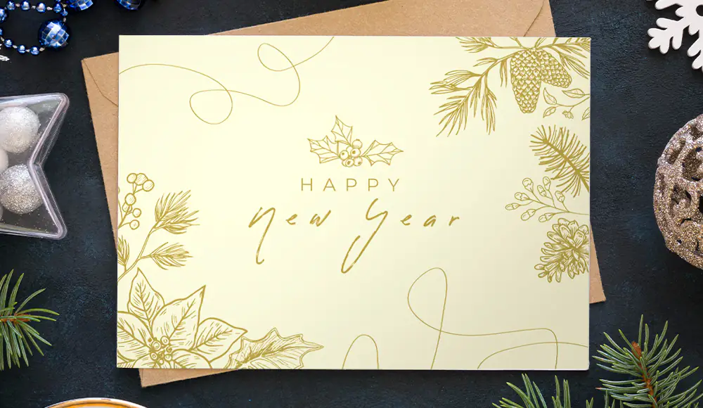 new year greeting card design