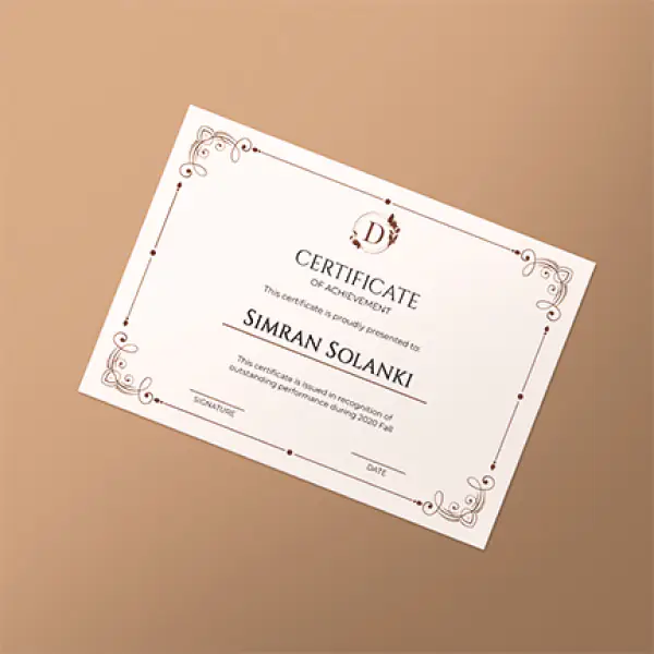 certificate