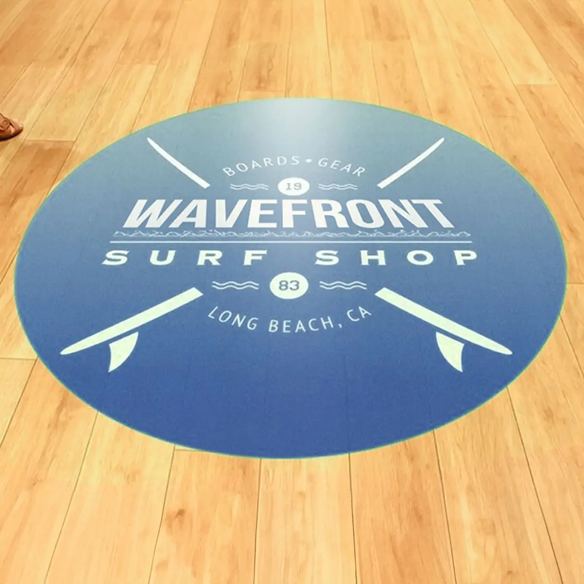 branding floor graphic printed on floor