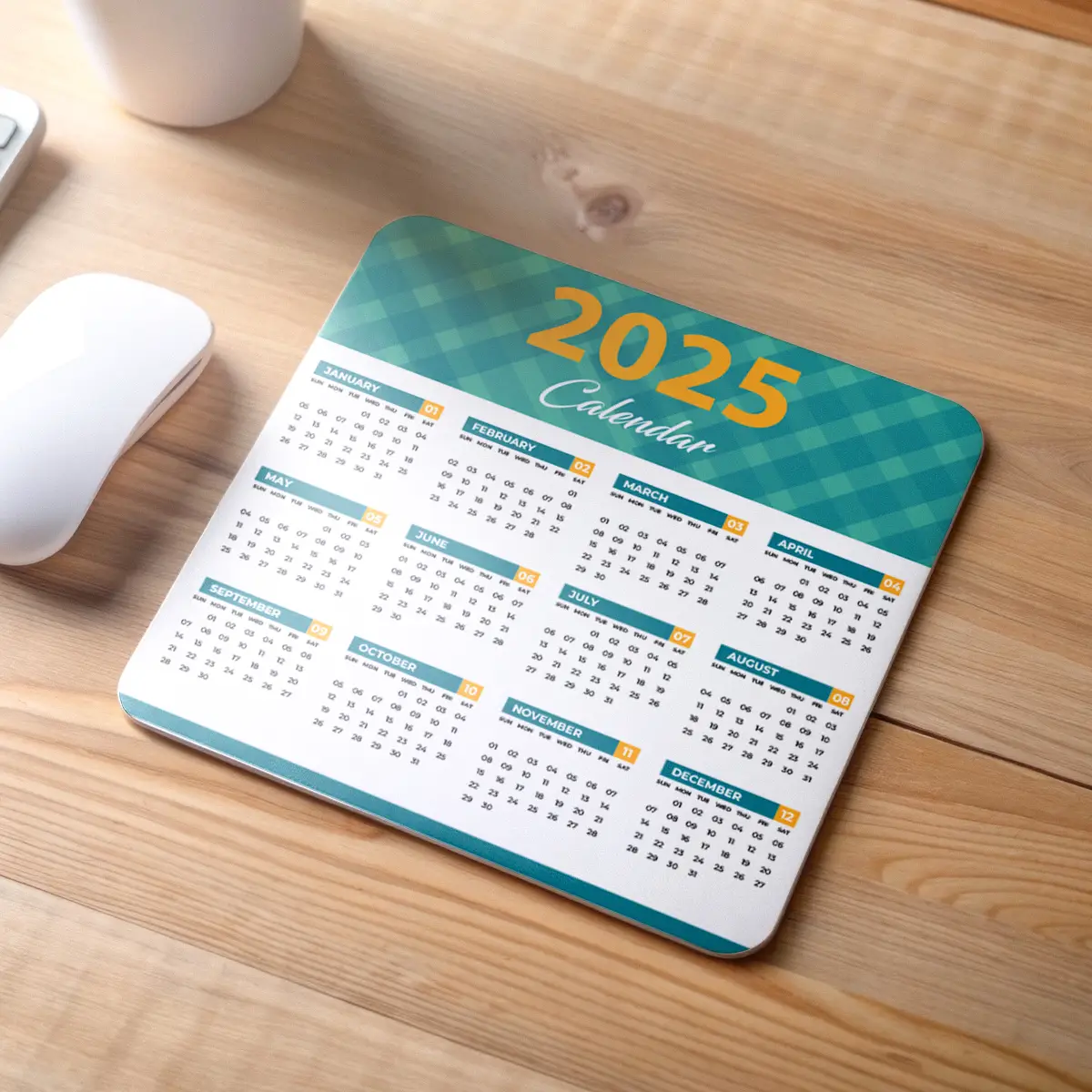 Mousepad calendar 2025